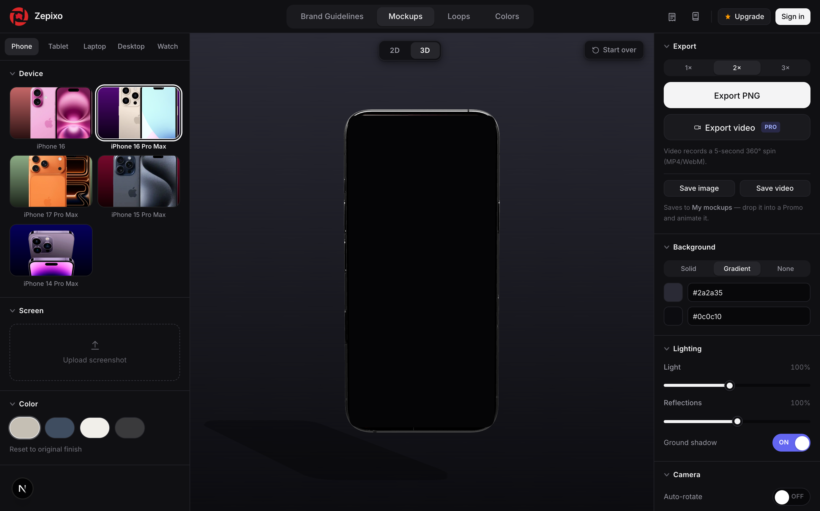 The 3D mockup studio